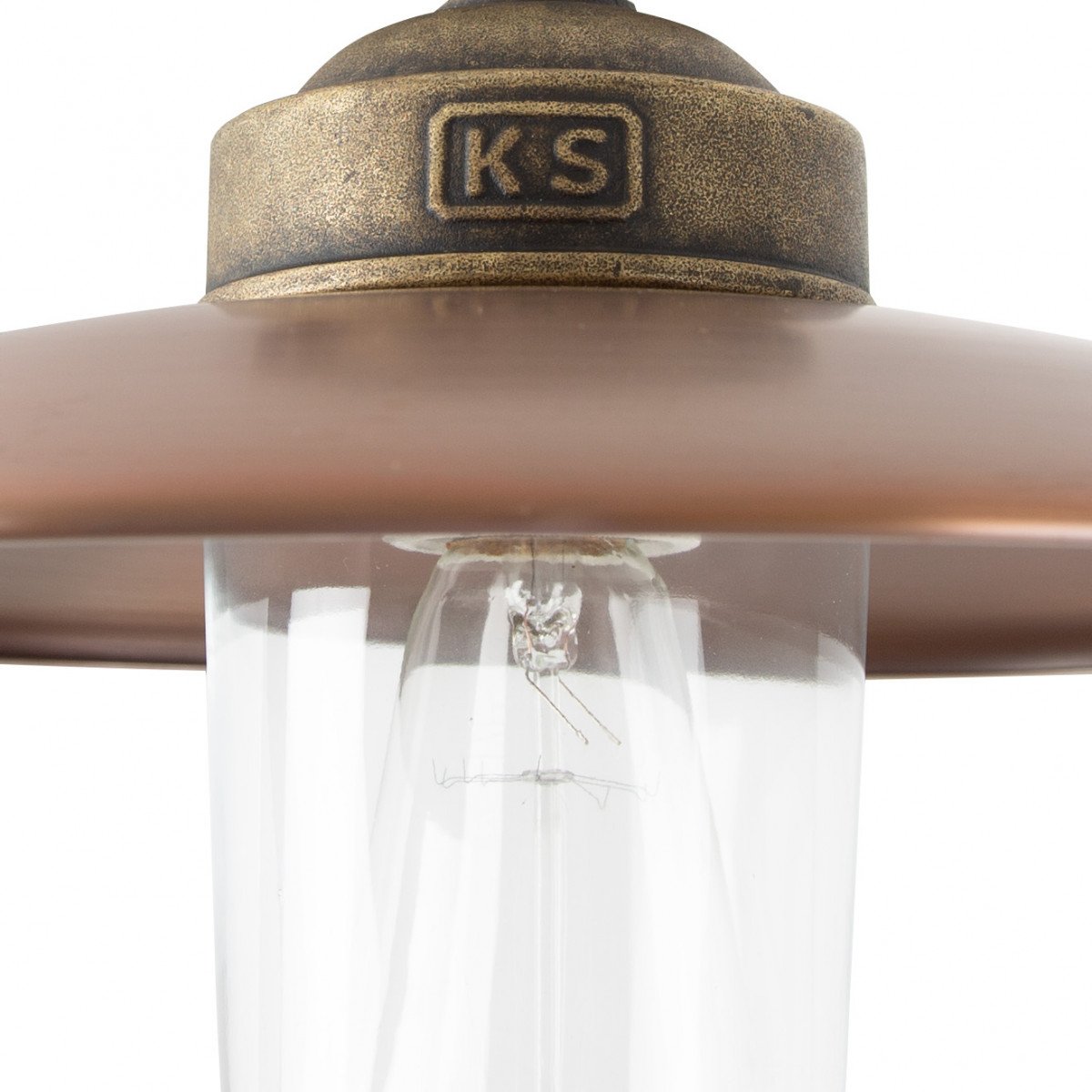 Stallamp met zwanenhals, brons en koper. De Landes - Duurzame KS kwaliteitsverlichting. 