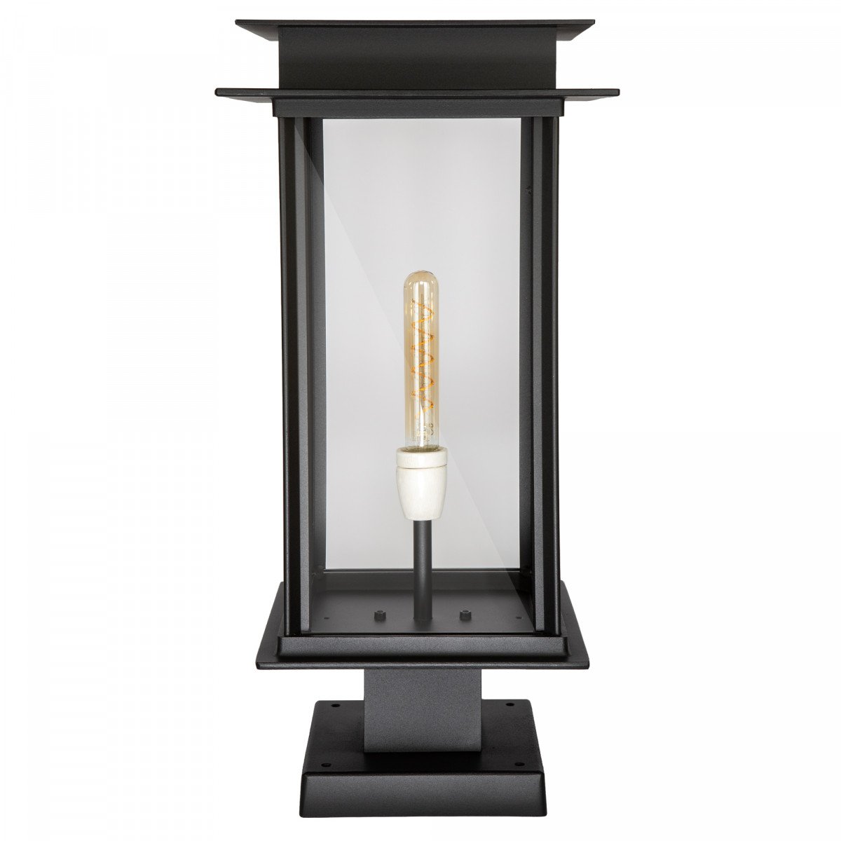 Buitenlamp Praag XL sokkel, prachtige strak klassiek tijdloze unieke buitenverlichting op een voet, stijlvol vormgegeven buitenverlichting en tuinverlichting van KS Verlichting, kwaliteitsverlichting handmade 