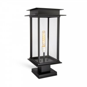 Buitenlamp Praag XL sokkel, prachtige strak klassiek tijdloze unieke buitenverlichting op een voet, stijlvol vormgegeven buitenverlichting en tuinverlichting van KS Verlichting, kwaliteitsverlichting handmade 