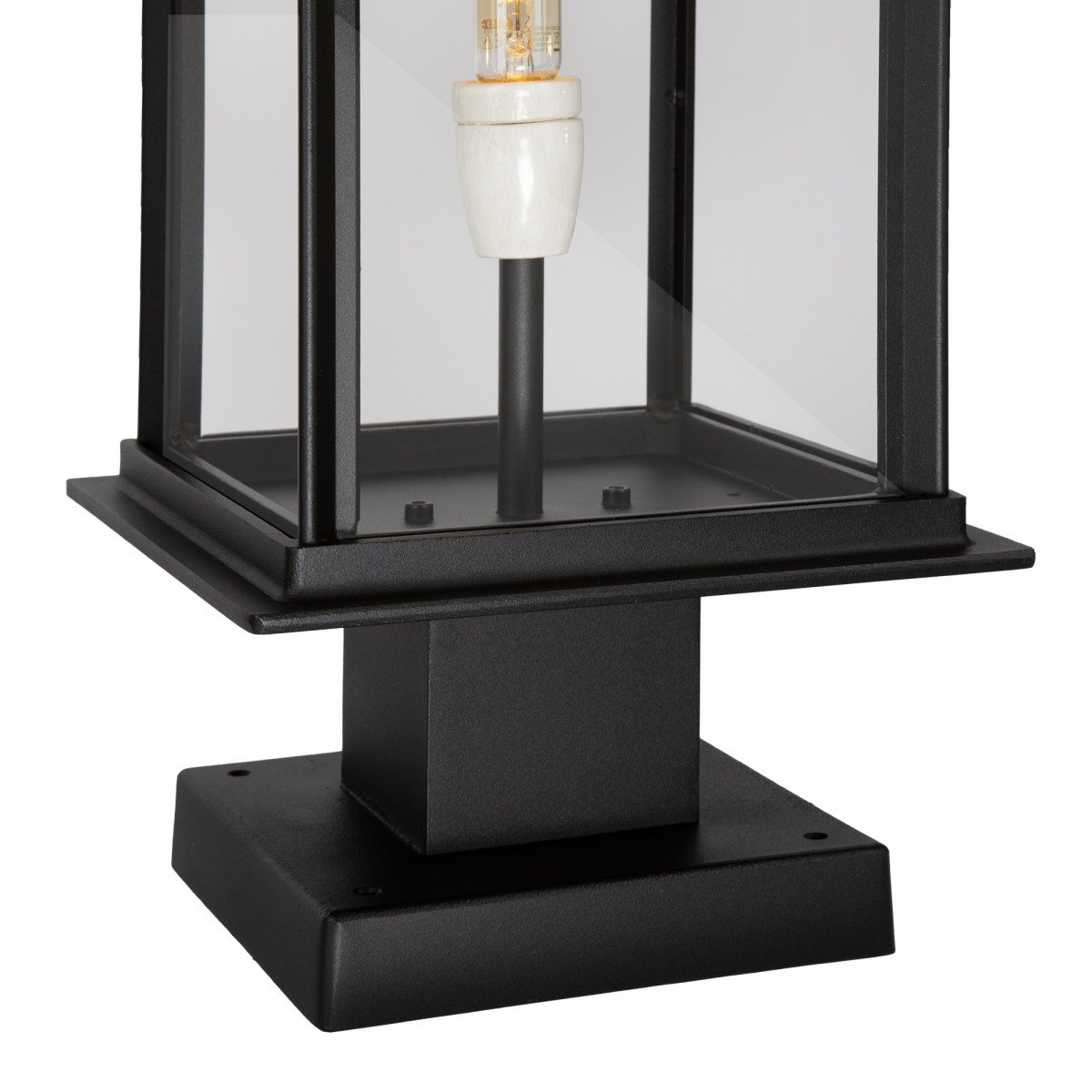 Buitenlamp Praag XL sokkel, prachtige strak klassiek tijdloze unieke buitenverlichting op een voet, stijlvol vormgegeven buitenverlichting en tuinverlichting van KS Verlichting, kwaliteitsverlichting handmade 
