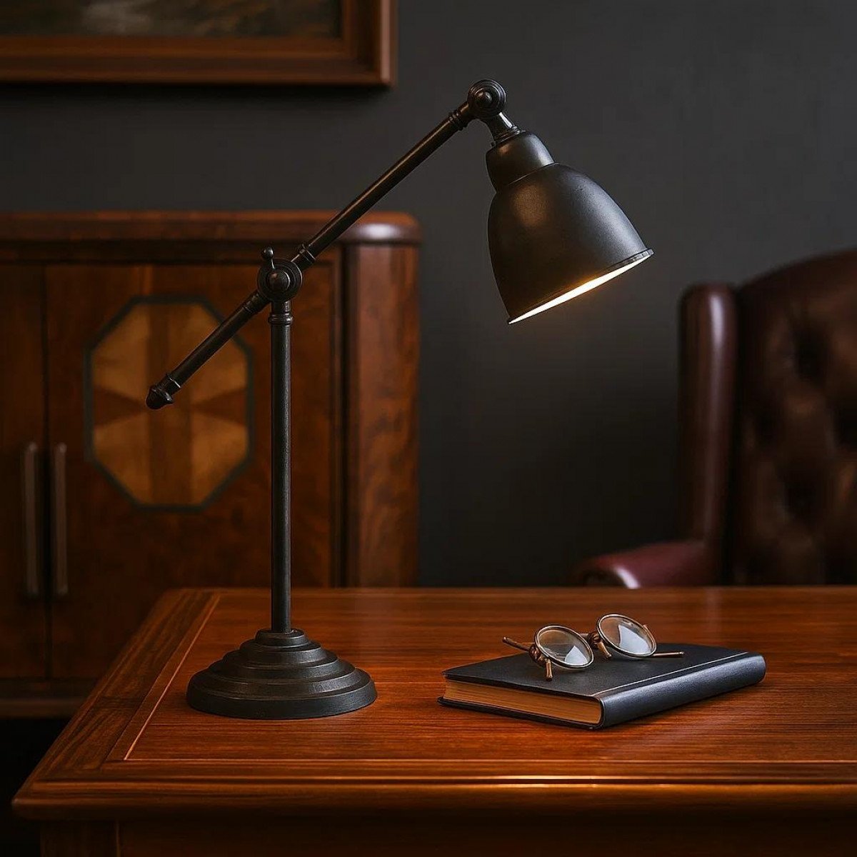 Nostaluce tafellamp Zwart - Binnenverlichting Berkley black | Nostalux.nl