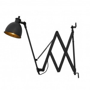 messing lamp met een E27 fitting in de kleur antiek zwart