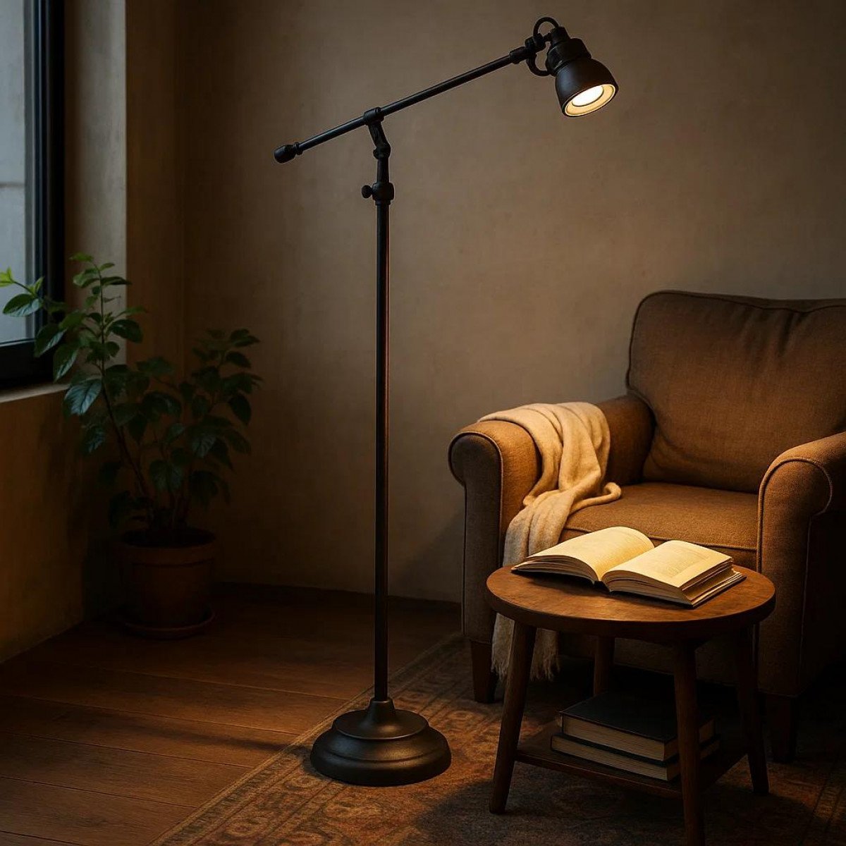 Vloerlamp Kody Antiek Zwart