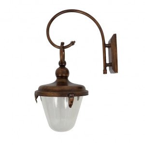 messing lamp met een E27 fitting in de kleur antiek donker koper