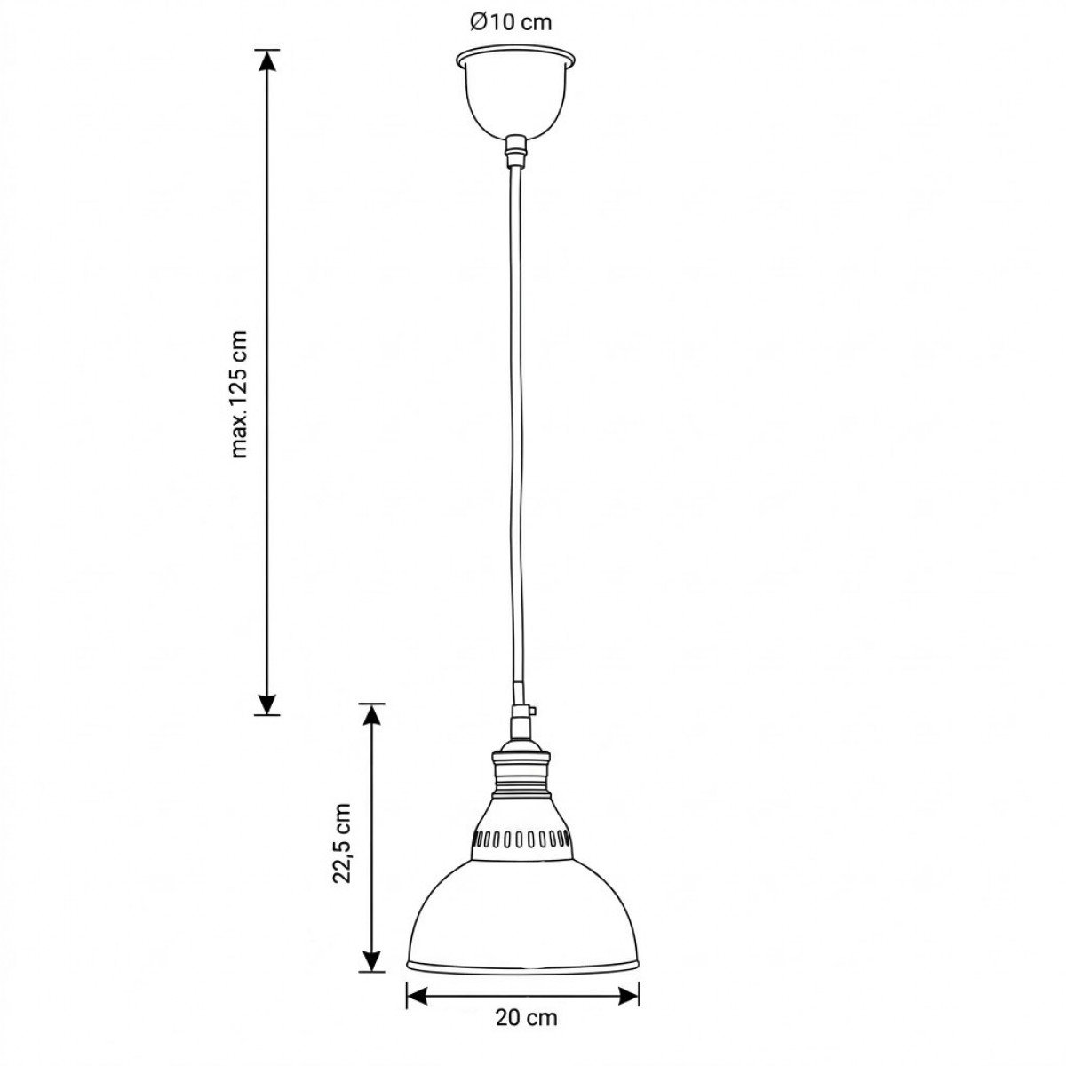 Hanglamp Dakota Antiek Zilver