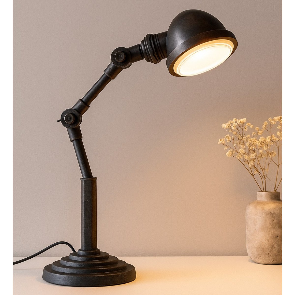 Nano Bureaulamp Antiek Zwart