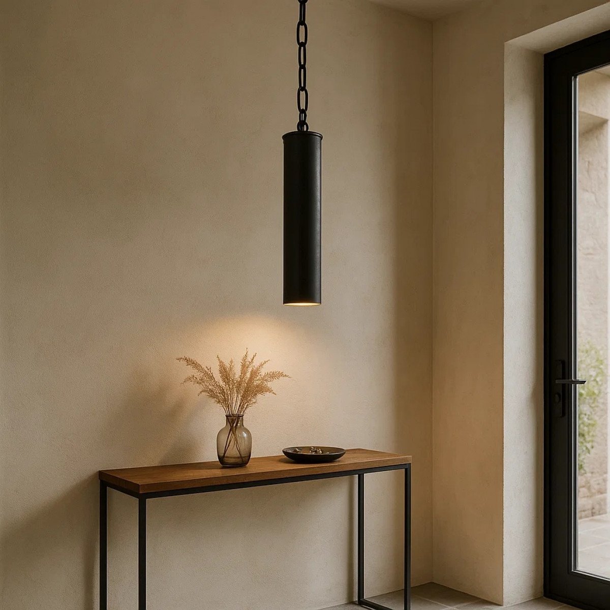 messing lamp met een GU10 fitting in de kleur antiek zwart
