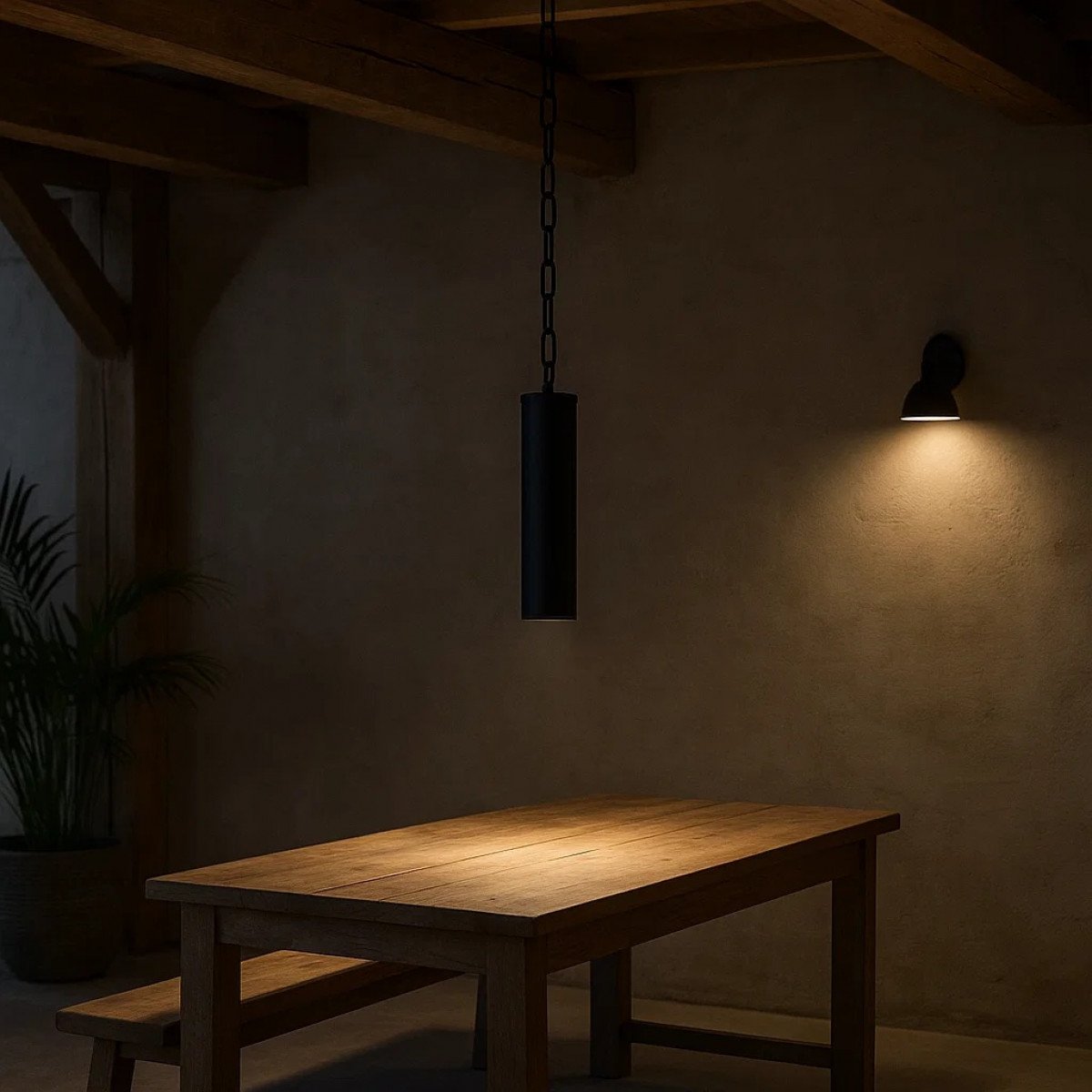 messing lamp met een GU10 fitting in de kleur antiek zwart