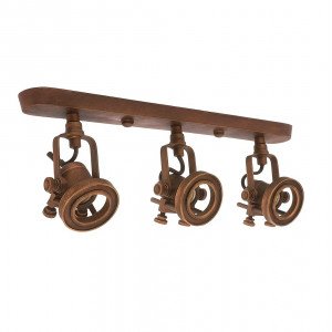 Plafondlamp Triple Prescott Antiek Donker Koper