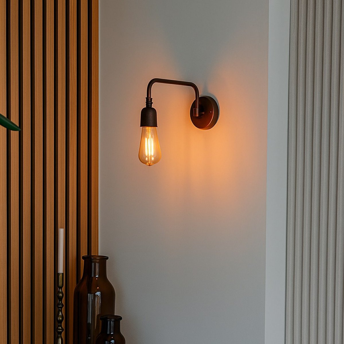 Muurlamp Carlton Antiek Koper