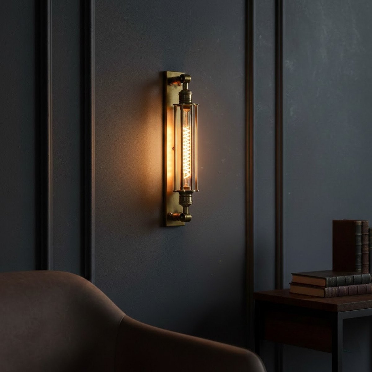 Muurlamp Astor Antiek Messing