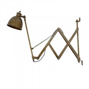 messing lamp met een E27 fitting in de kleur antiek messing