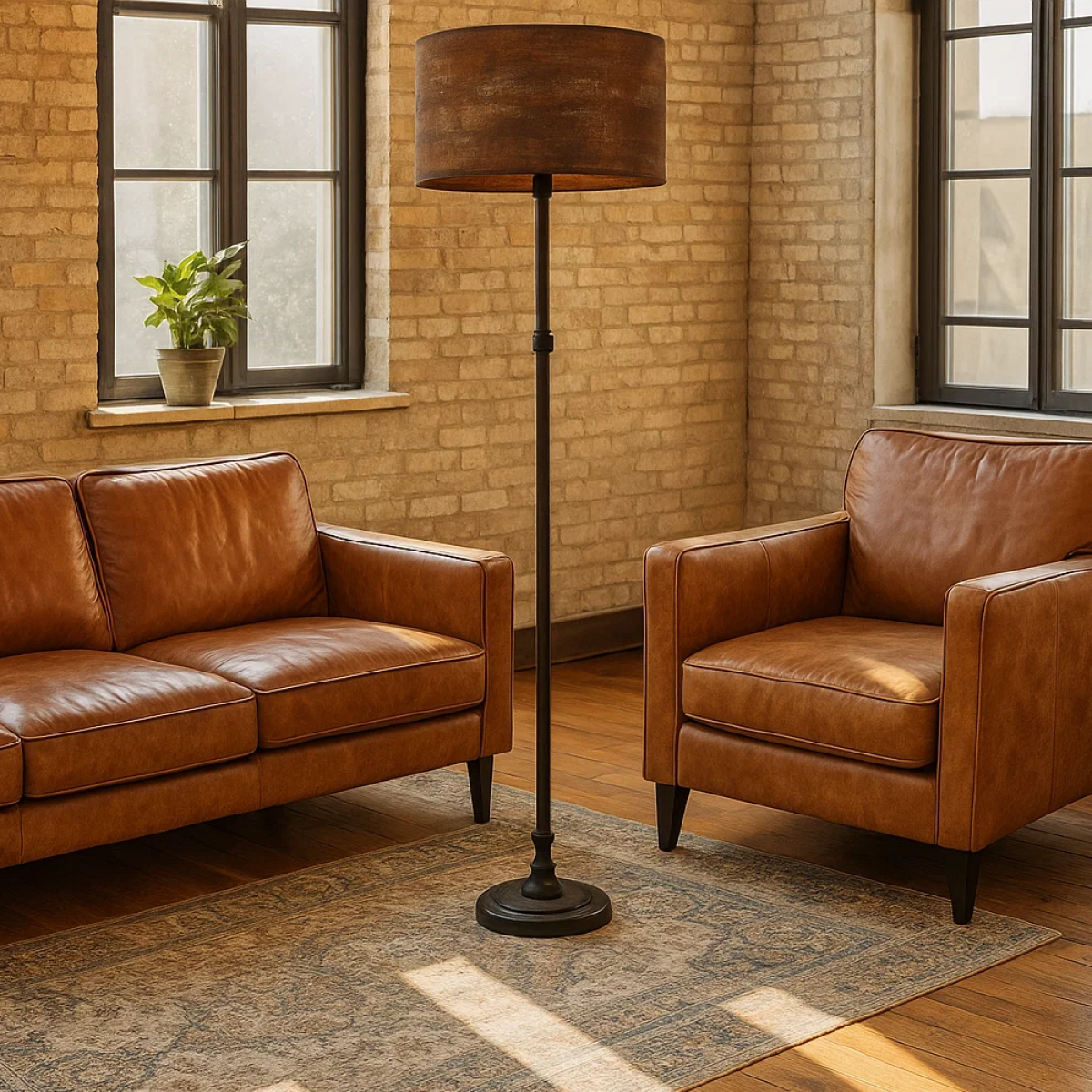 Vloerlamp Cooper Antiek Zwart