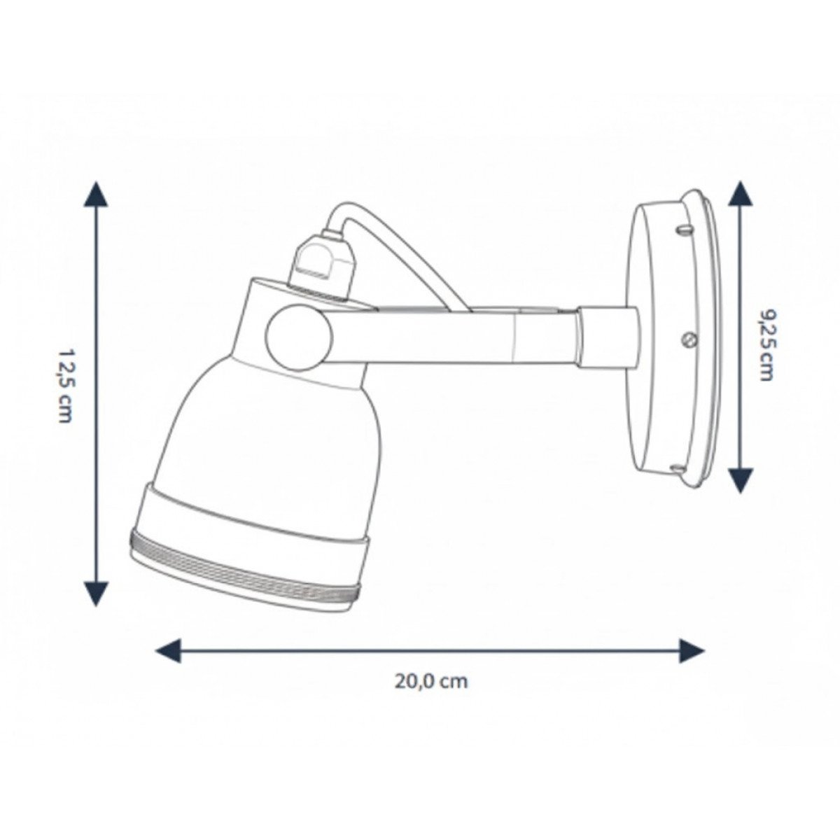 Indigo outdoor spot vintage zwart