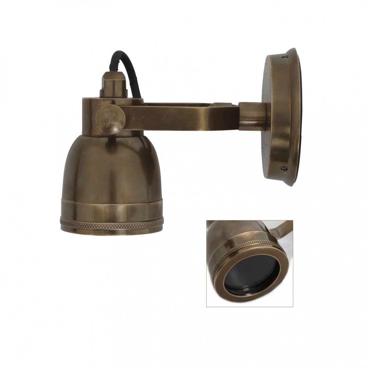 Buitenlamp Indigo Opbouwspot Antiek Messing