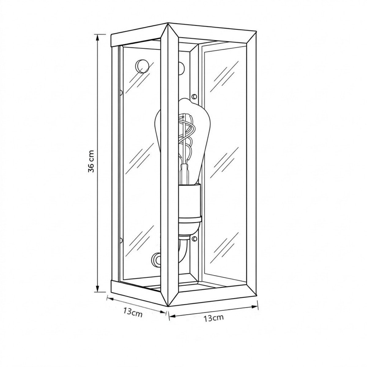 Muurlamp Belfort Antiek Messing