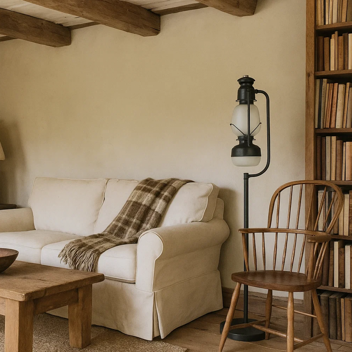 Vloerlamp Chester Antiek Zwart