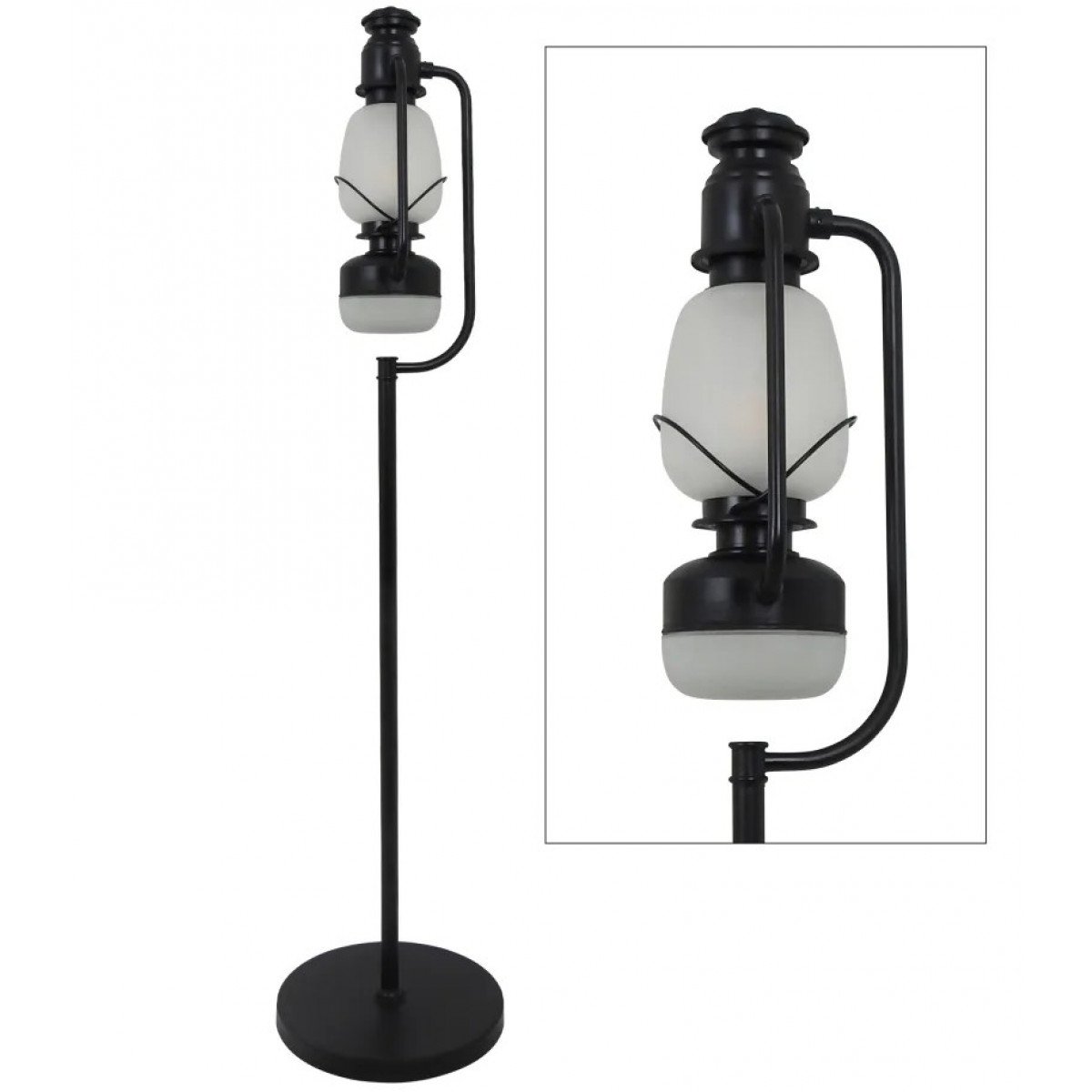 Vloerlamp Chester Antiek Zwart