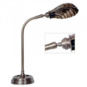 messing lamp met een E27 fitting in de kleur antiek messing