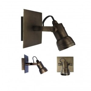 messing lamp met een GU10 fitting in de kleur antiek messing messing lamp met een GU10 fitting in de kleur antiek messing