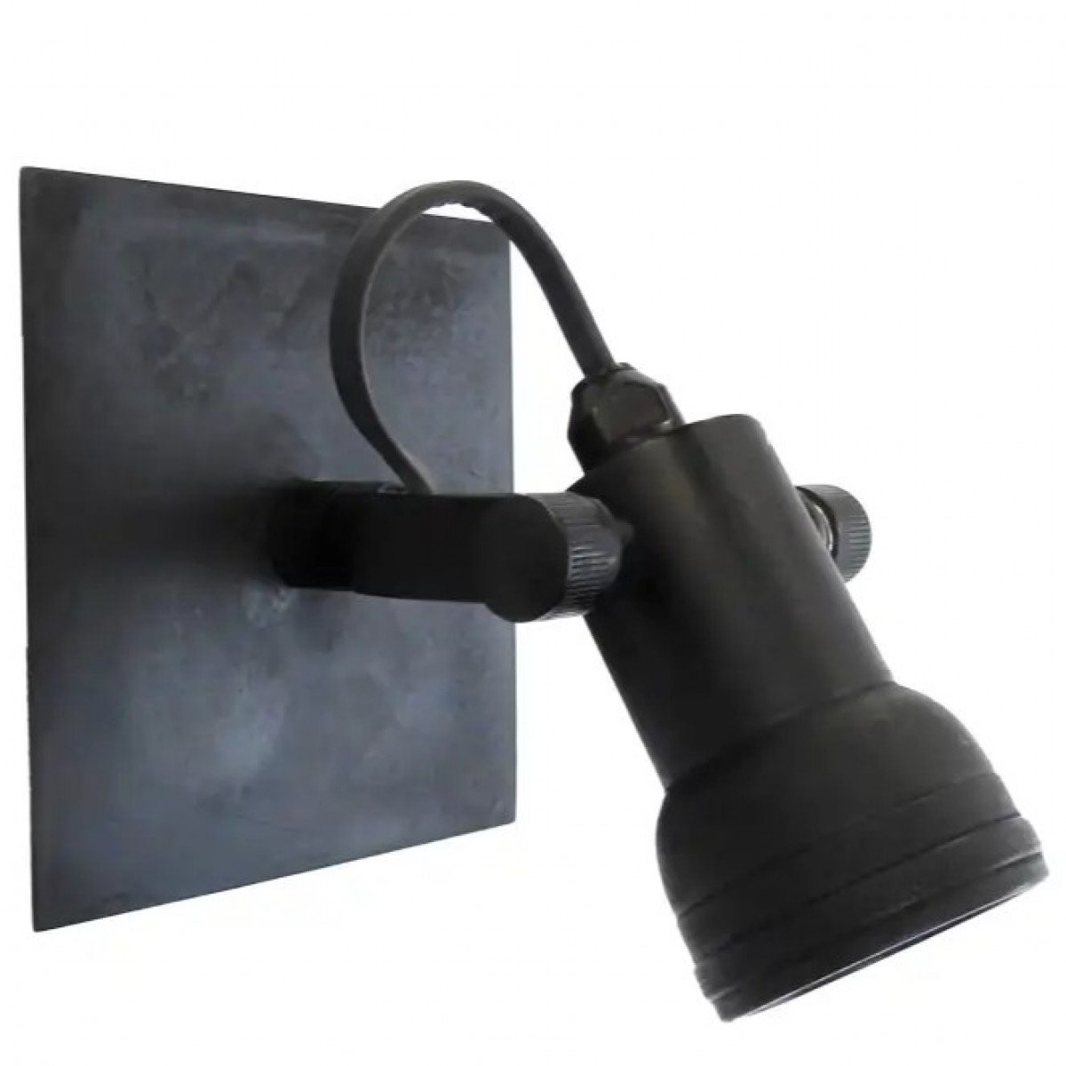messing lamp met een GU10 fitting in de kleur antiek zwart