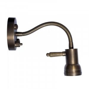 messing lamp met een GU10 fitting in de kleur antiek messing