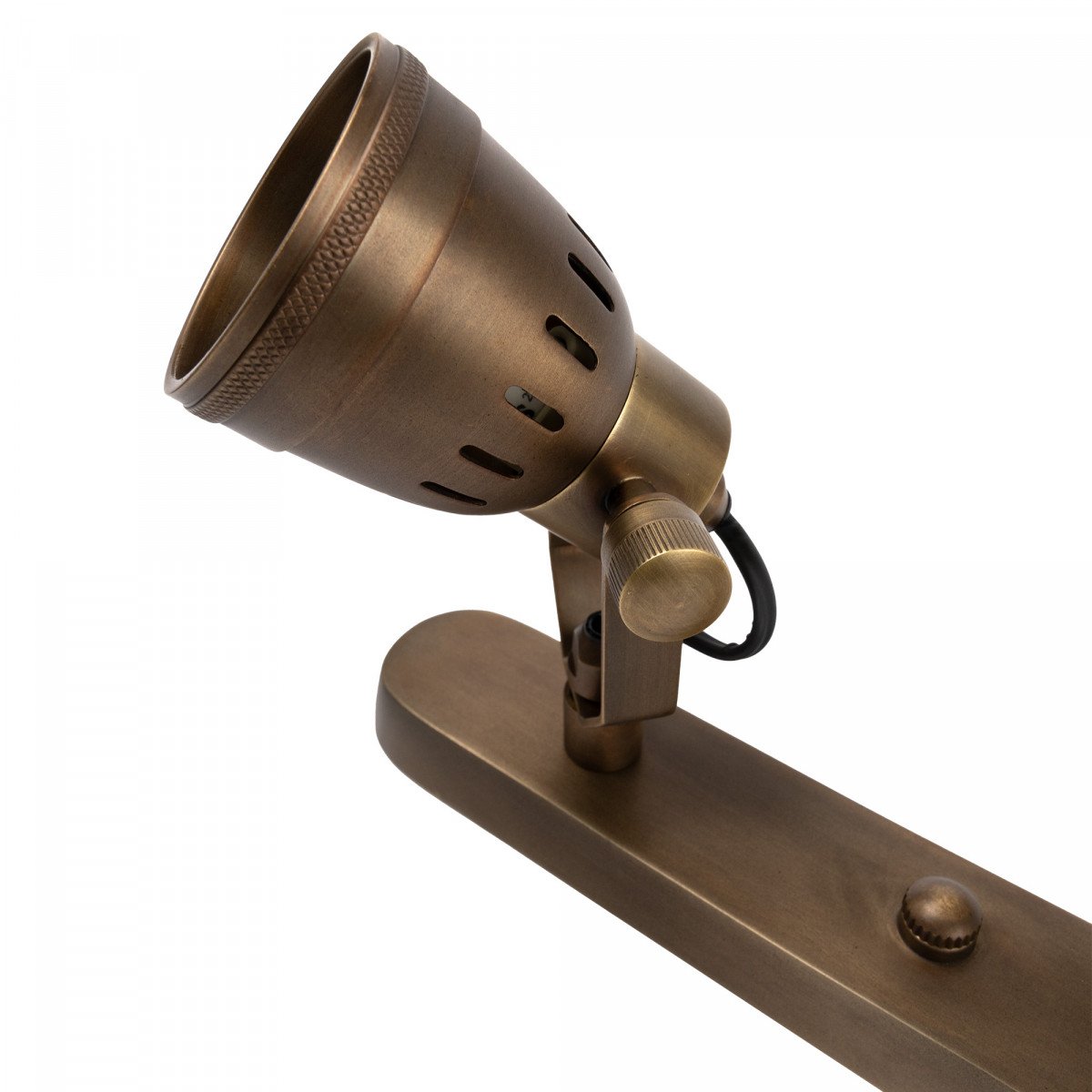 Nostaluce Industriële vintage Indigo Cover Triple Messing Wandspot | Nostalux.nl