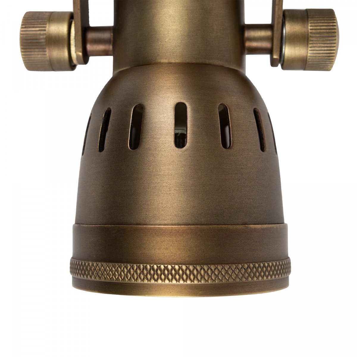Nostaluce Industriële vintage Indigo Cover dubbel Messing Wandspot | Nostalux.nl