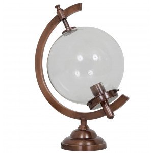 Tafellamp Globe Antiek rood Koper