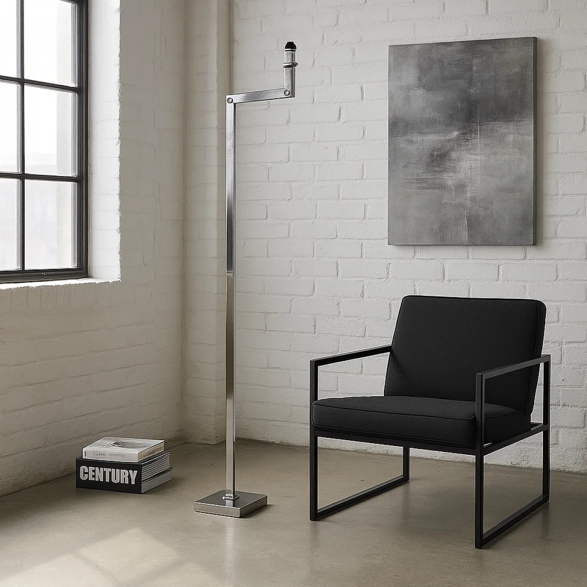 Vloerlamp Cobbs Antiek Zilver