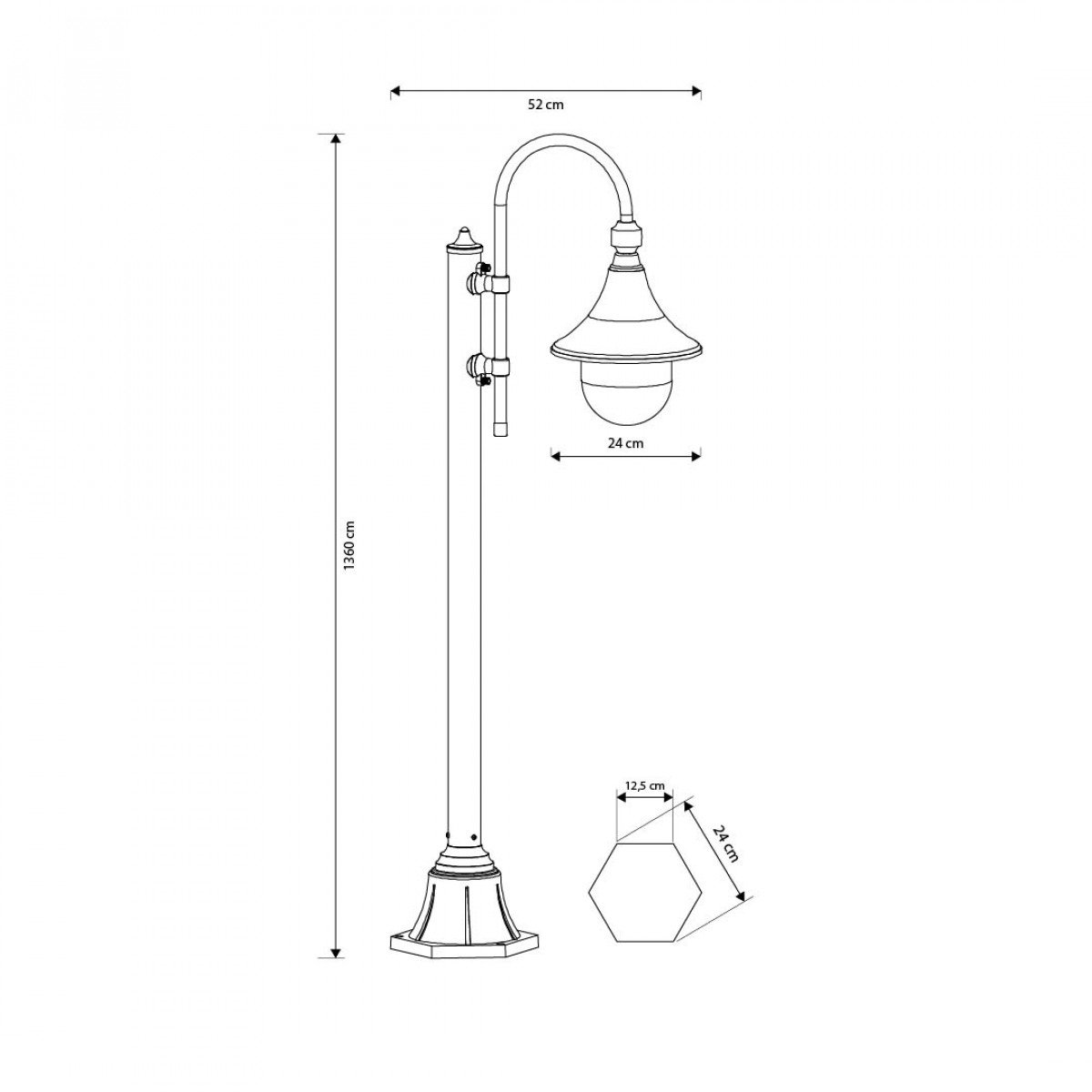 5046 Rimini Lantaarn – Staande buitenlamp in Pure Italian stijl