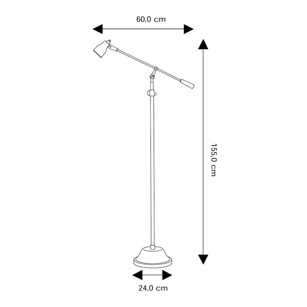 Vloerlamp Kody Antiek Zilver