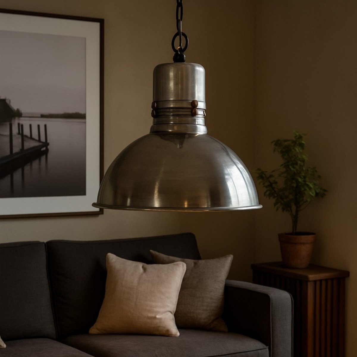 Hanglamp Stockport Antiek Zilver