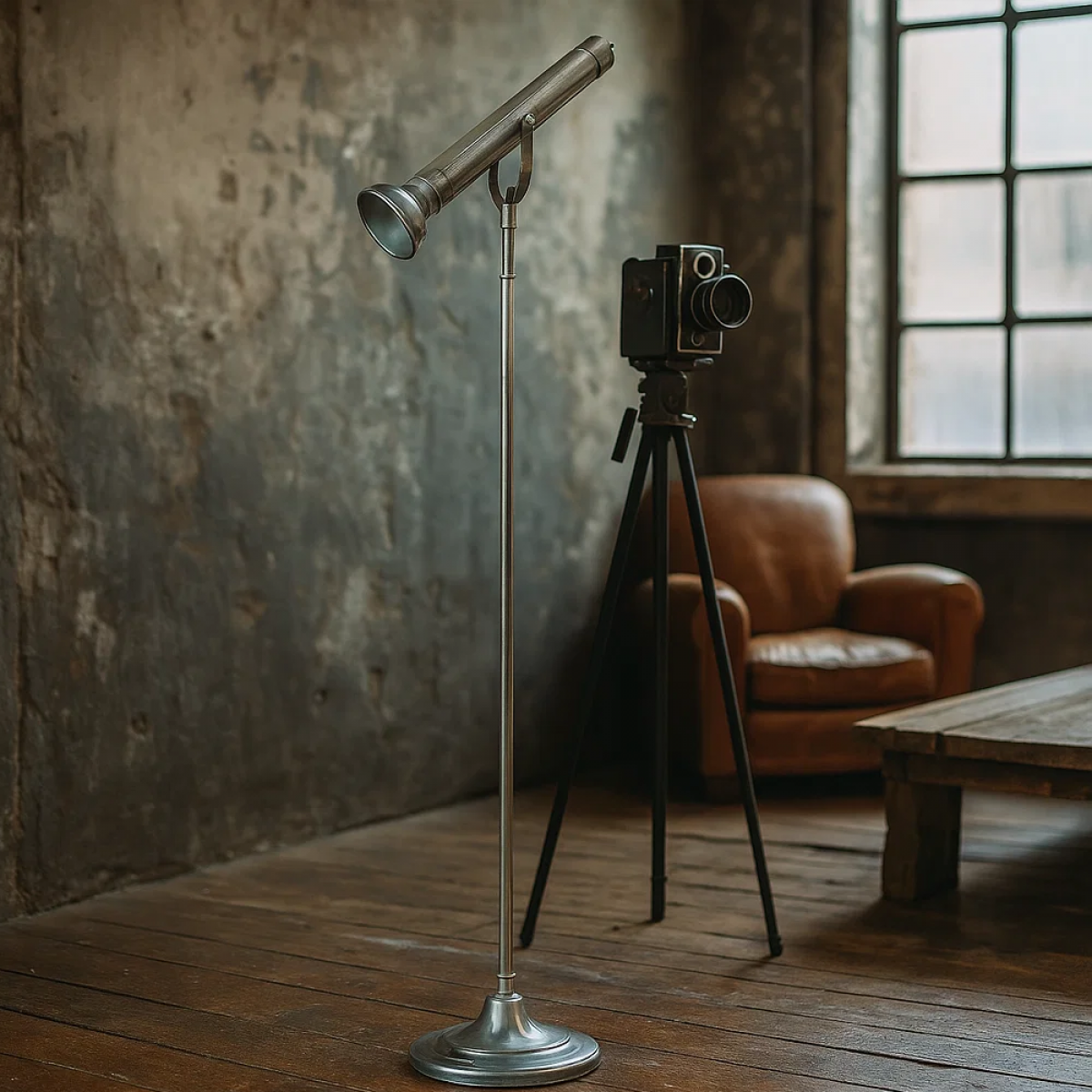 Vloerlamp Torch Antiek Zilver