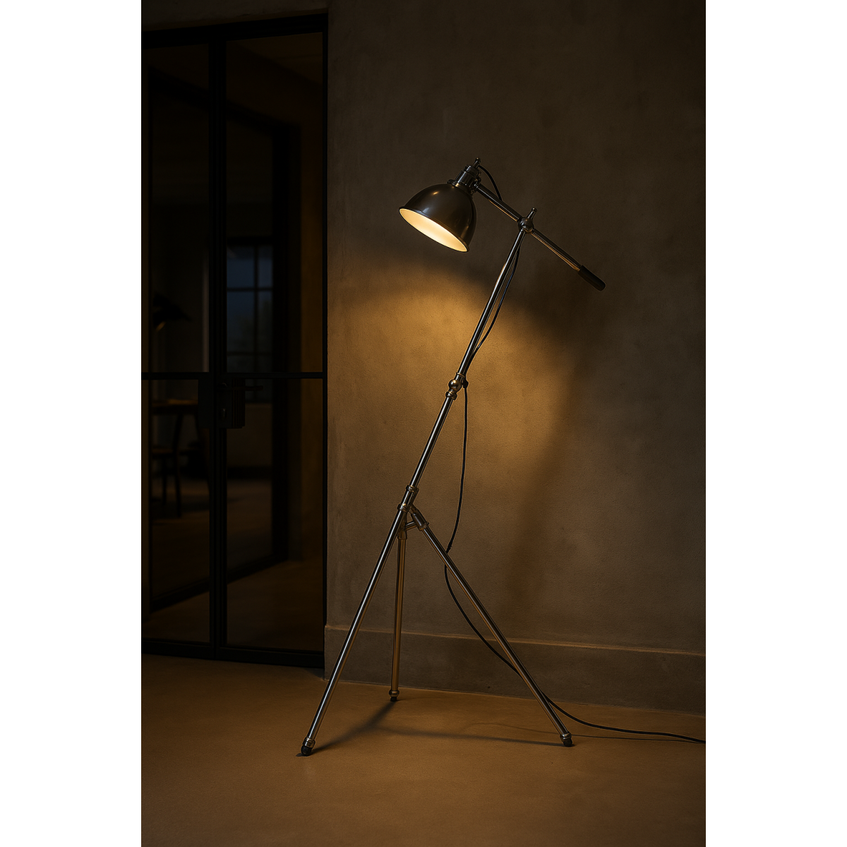 Vloerlamp Delta antiek zilver
