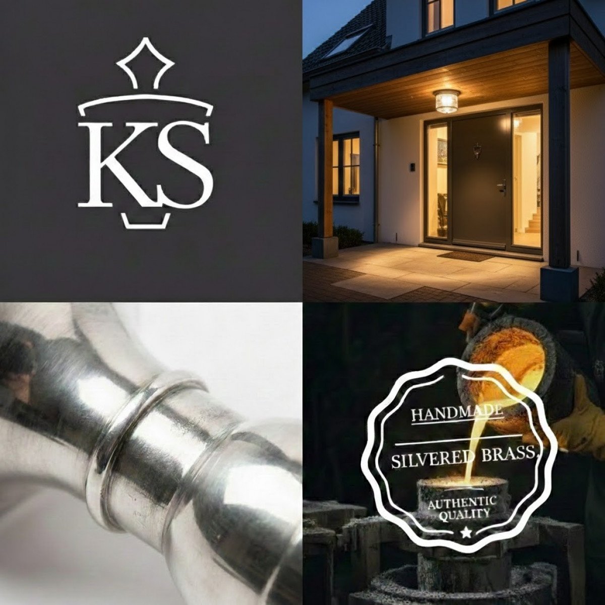 Seabury Antiek Zilver Plafondlamp