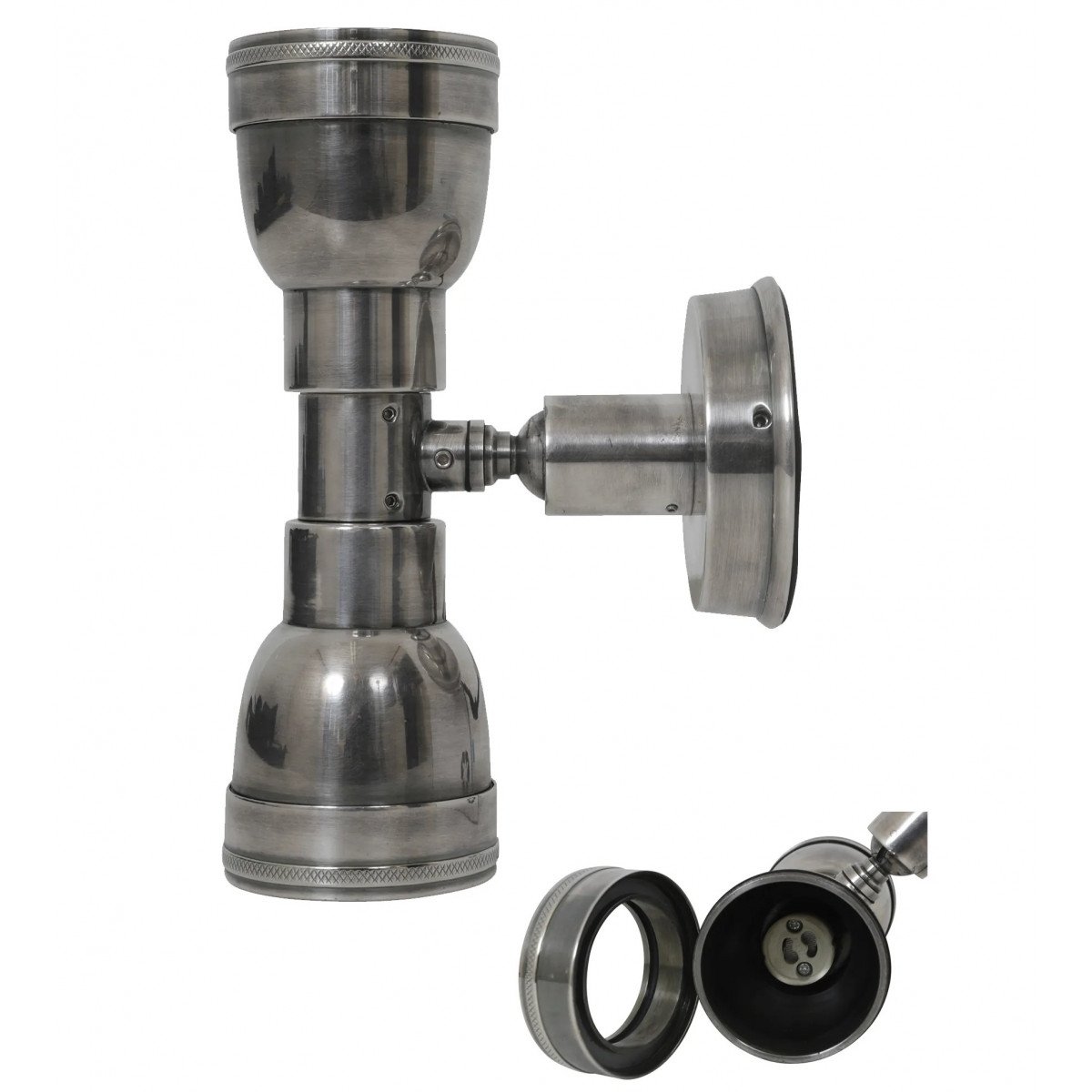 Muurspot Indigo Up&Down Antiek Zilver