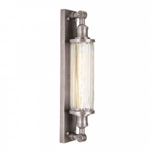 Messing muurlamp Astor Zilver messing met glas Messing muurlamp Astor Zilver messing met glas