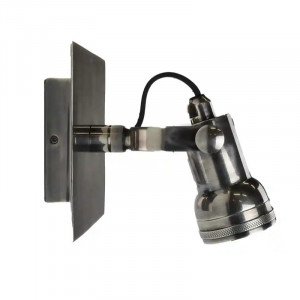 messing lamp met een GU10 fitting in de kleur antiek zilver