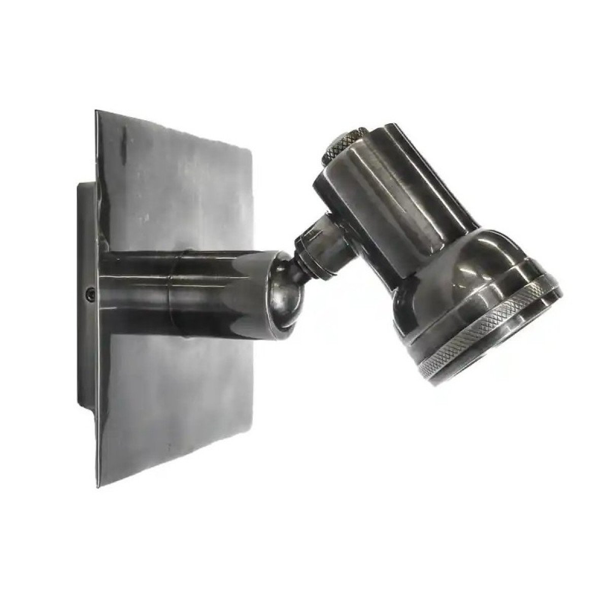 messing lamp met een GU10 fitting in de kleur antiek zilver