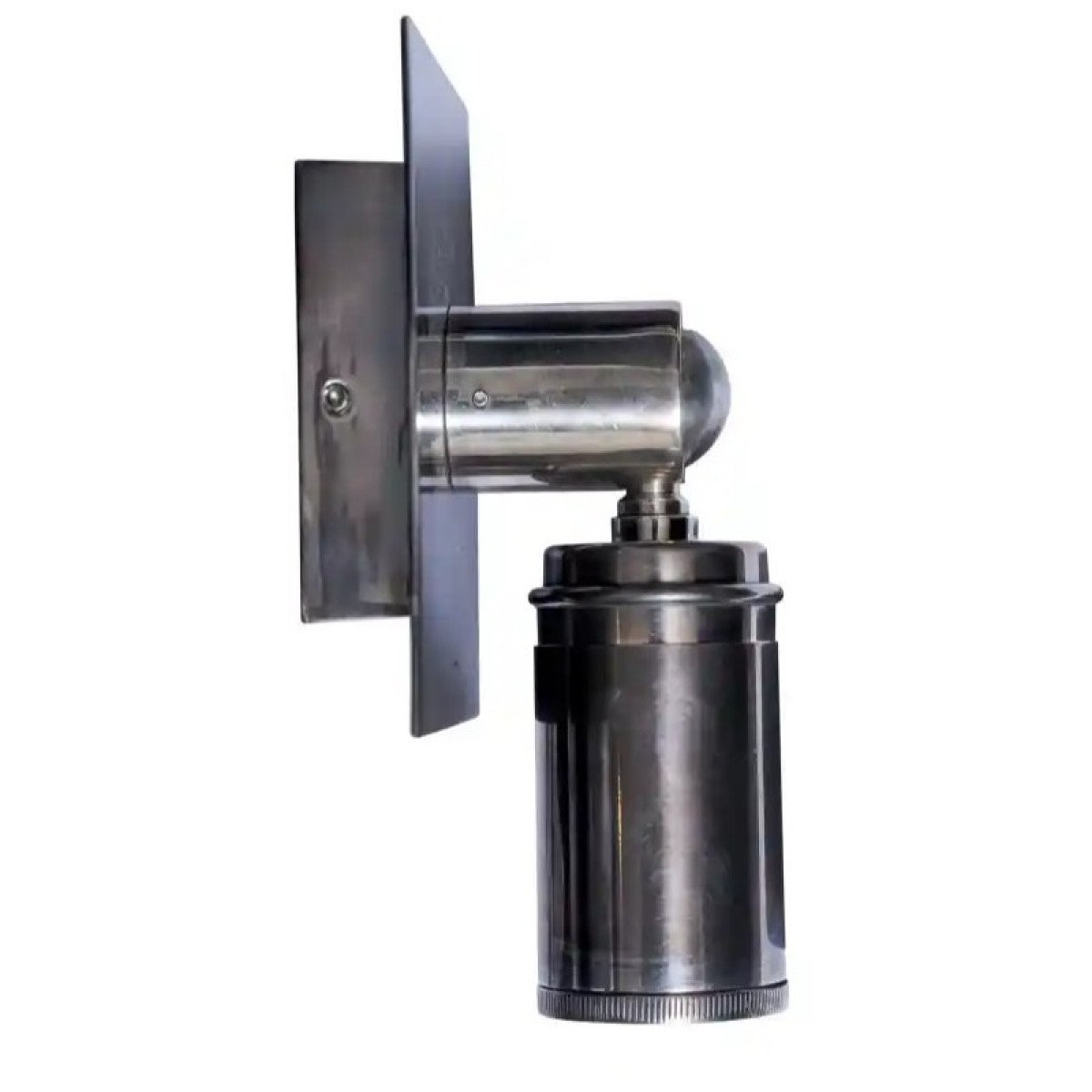 messing lamp met een E27 fitting in de kleur antiek zilver