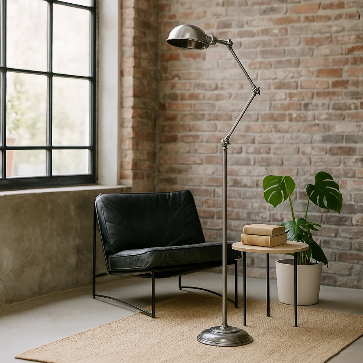 Vloerlamp Nova Antiek Zilver