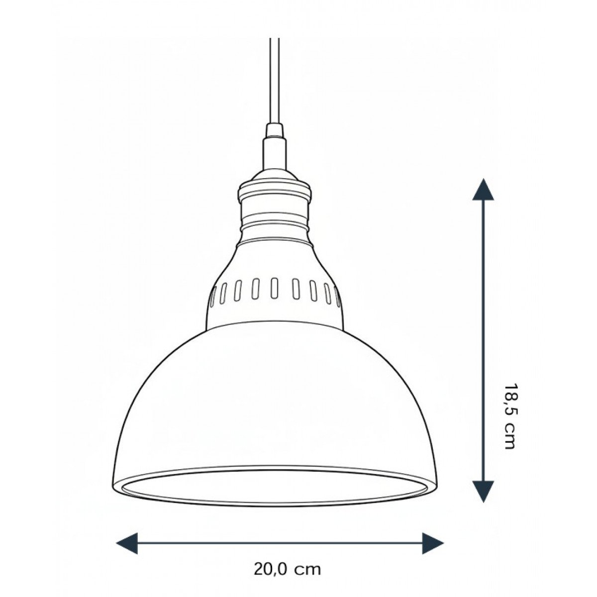 Hanglamp Dakota Antiek Zwart