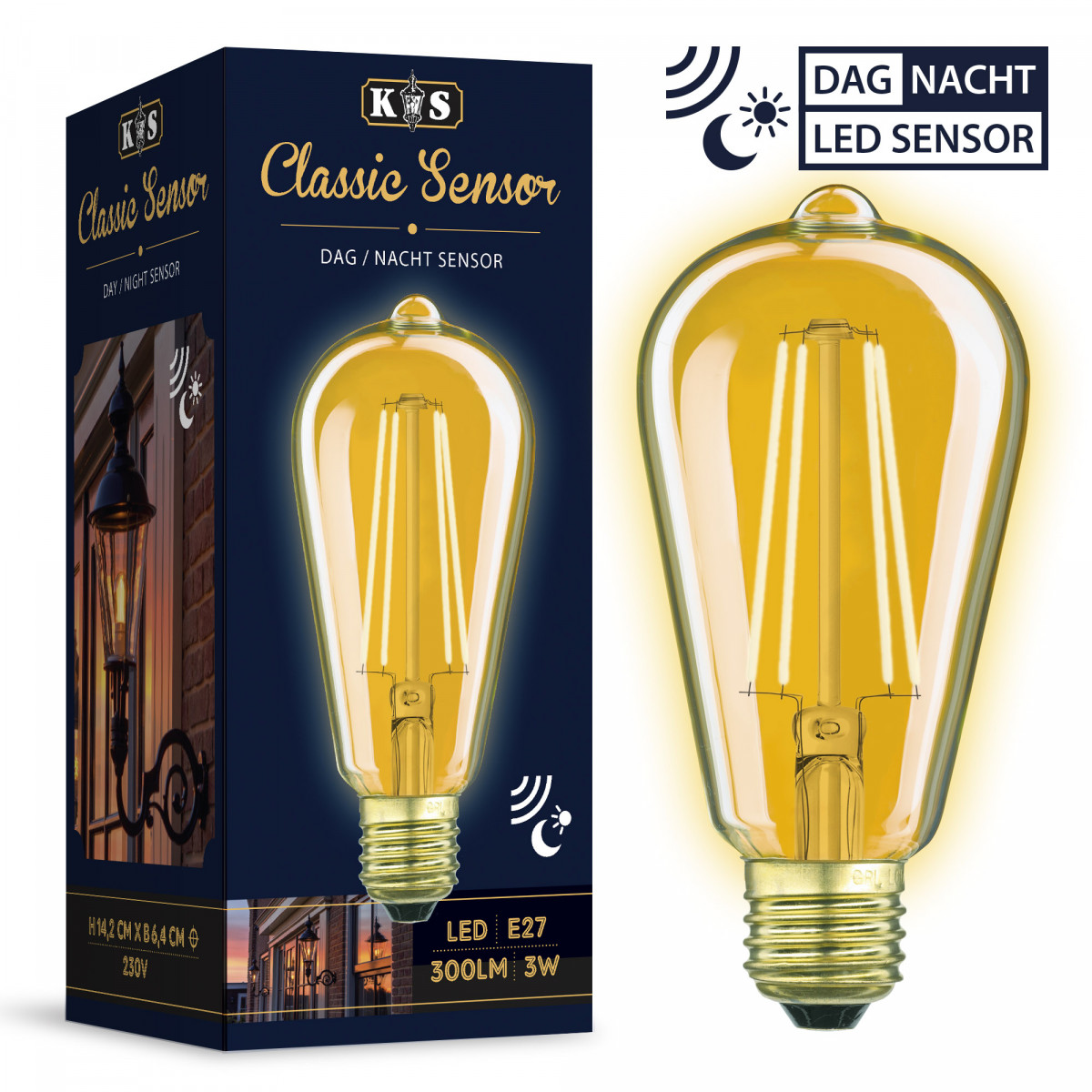 Sensor LED Edison Lamp 3W