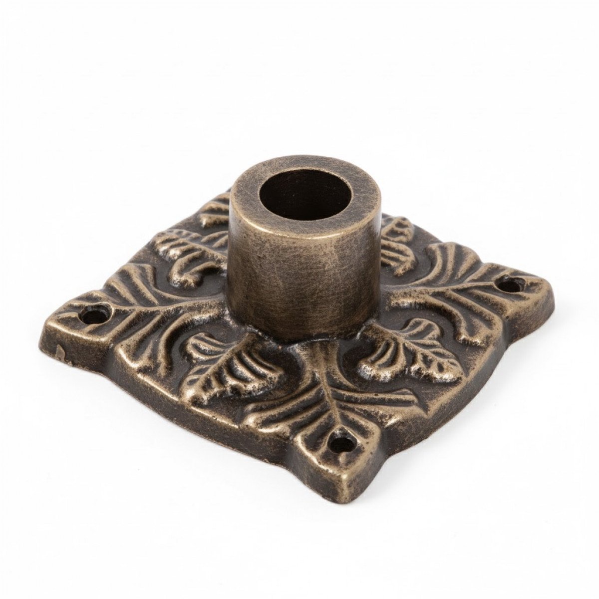 Sokkelplaatje brons vierkant