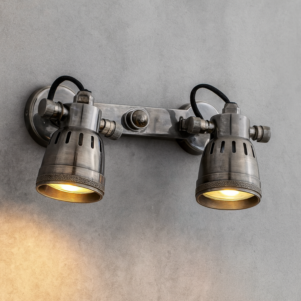 Indigo Double Antiek Zilver Opbouwspot