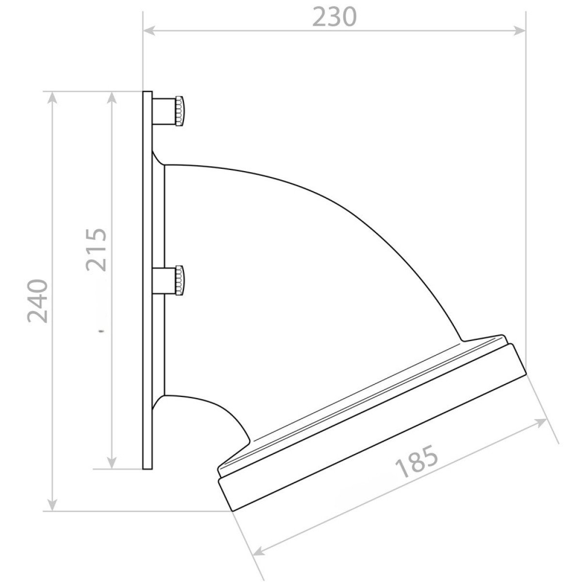 Wandlamp Auckland Antiek Zwart