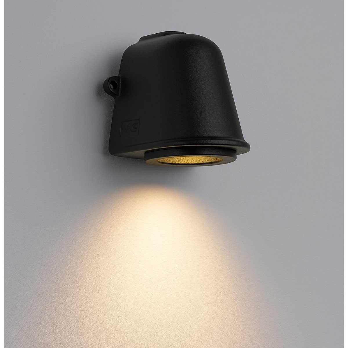 Zwarte aluminium wandlamp Offshore met GU10 fitting van KS Verlichting