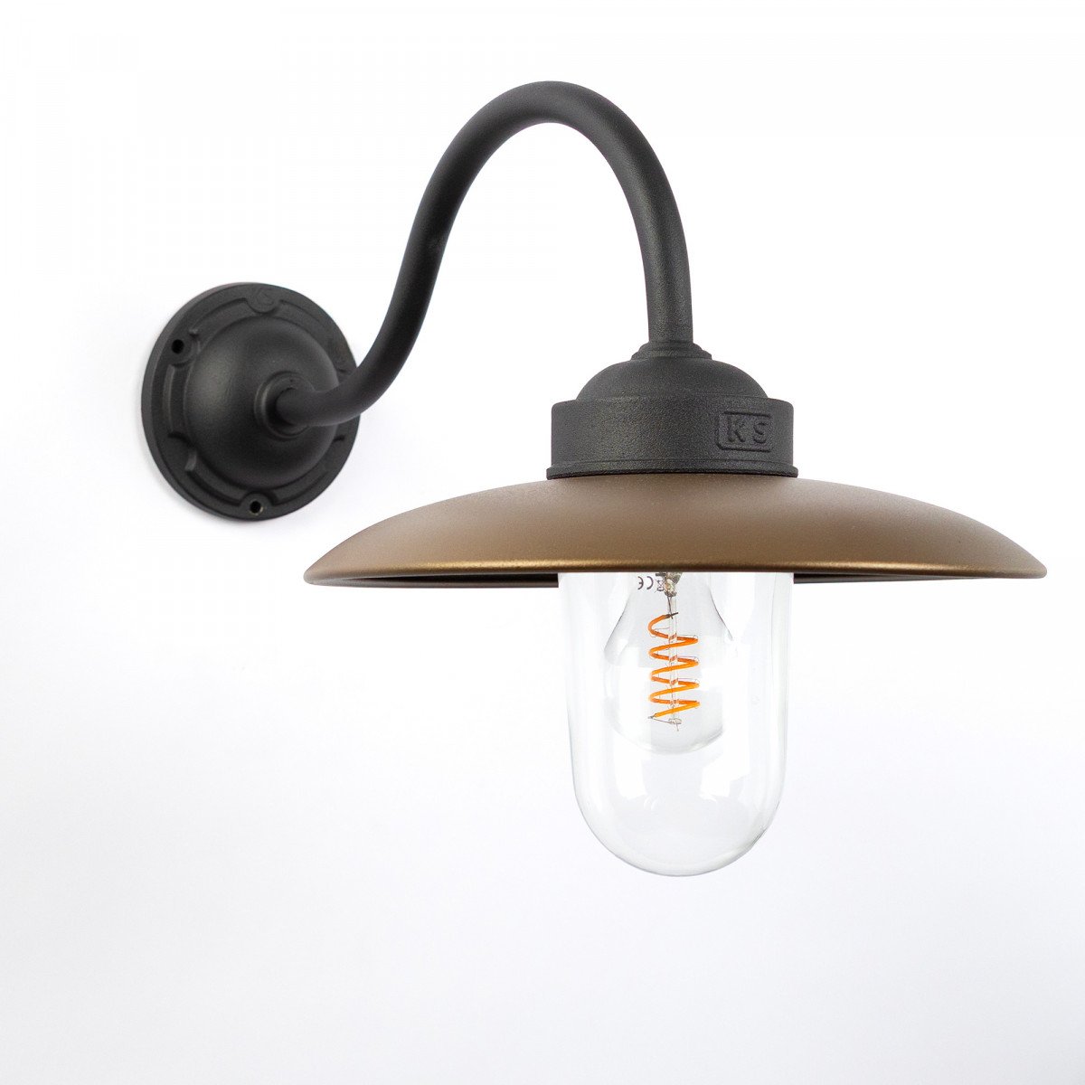 Solingen Stallamp Zwart Brons