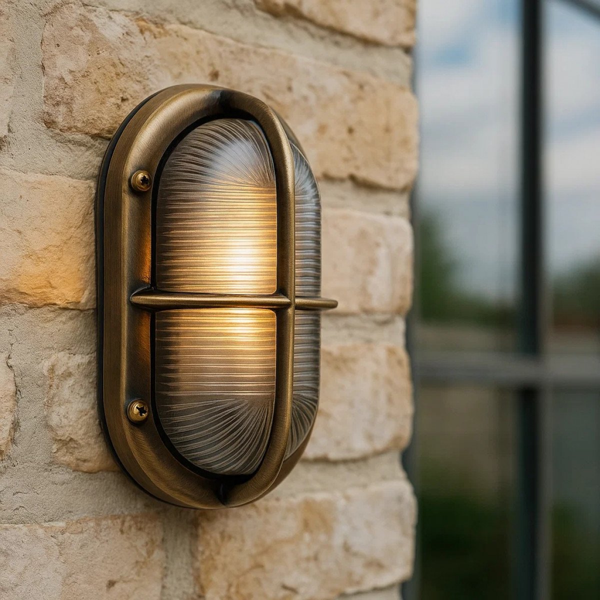 Scheepslamp Oculus Brons